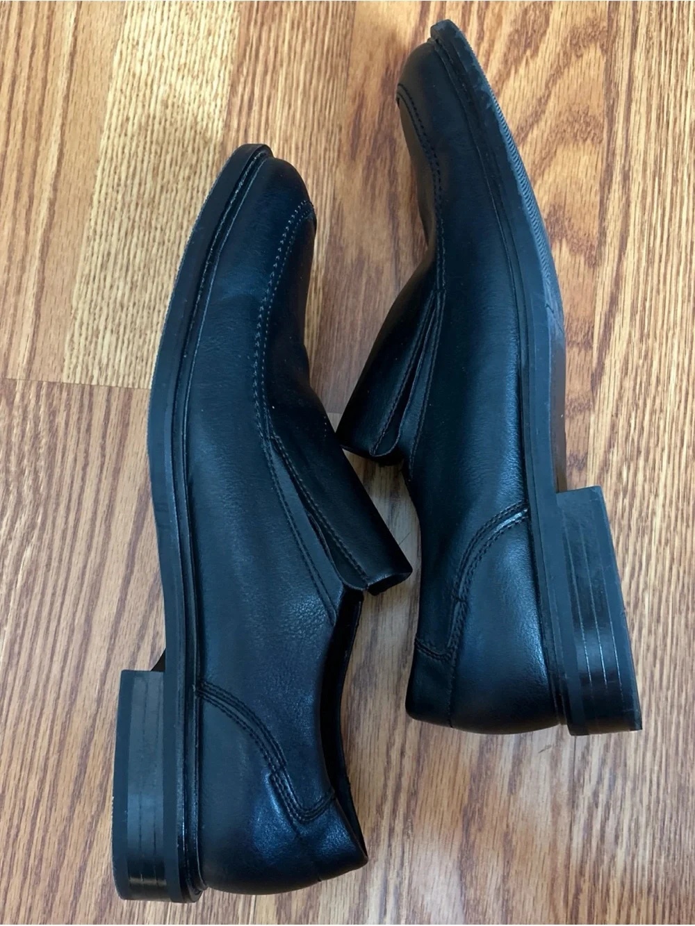Goodfellow & Co. Black Loafers Slip On Faux Leather Round Moc Toe Men's Size 10